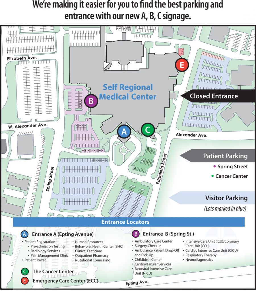 Big News: Simplified Entrance And Parking - Self Regional Healthcare 