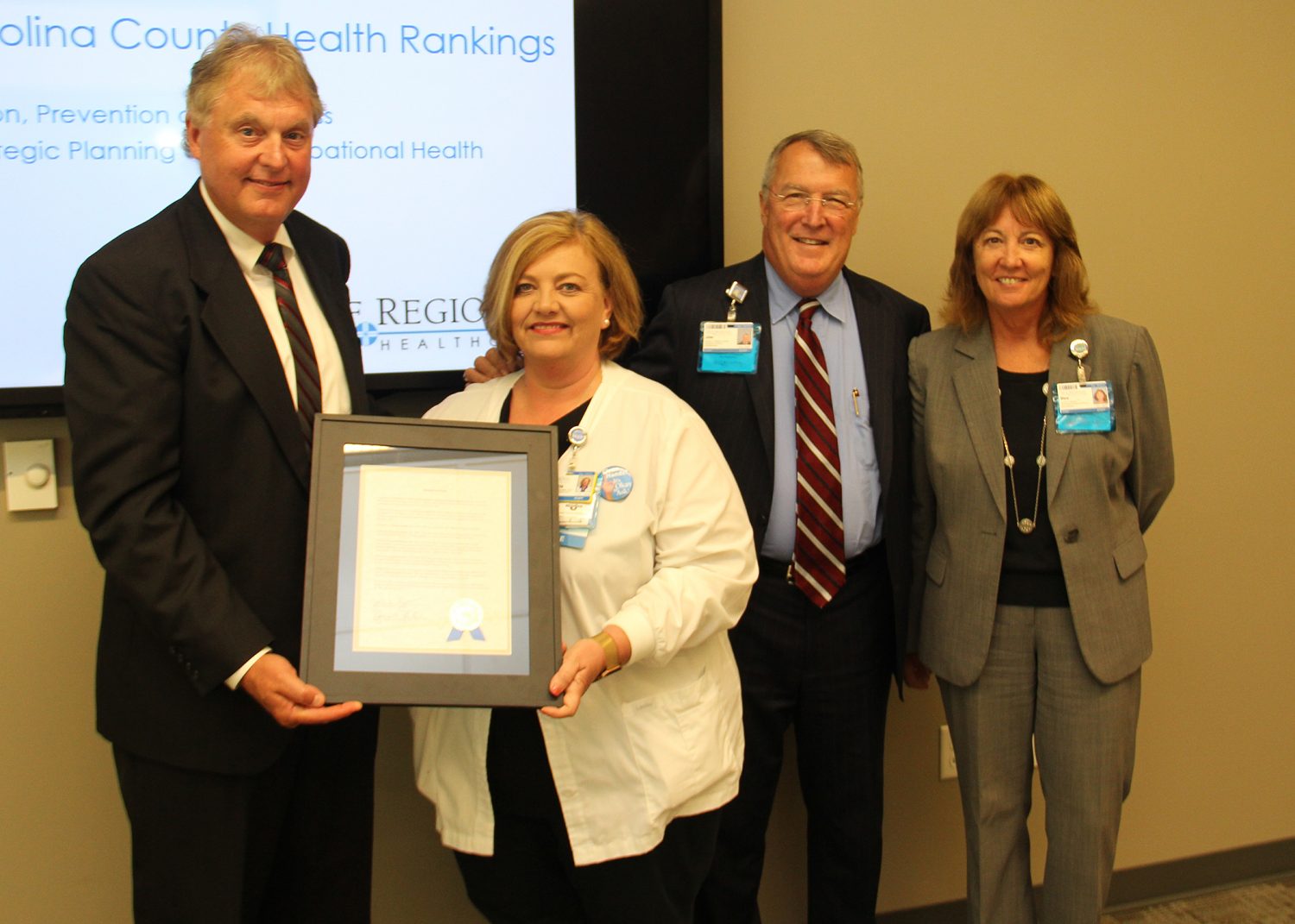 Palmetto Gold Nursing Award Presented To Self Regional Healthcare Team